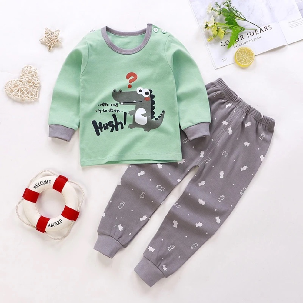 2-Piece Crocodile Boys Pajama set